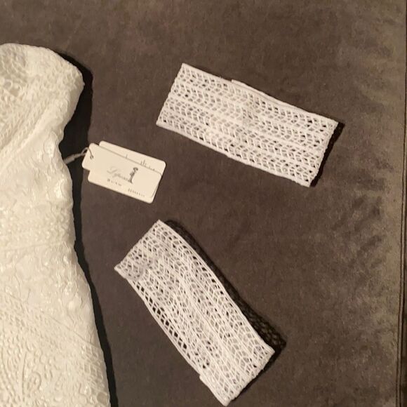 Women’s Bohemian Wedding Dress Zip Up Back with Ivory Lining Size 18W NWT - Picture 5 of 10